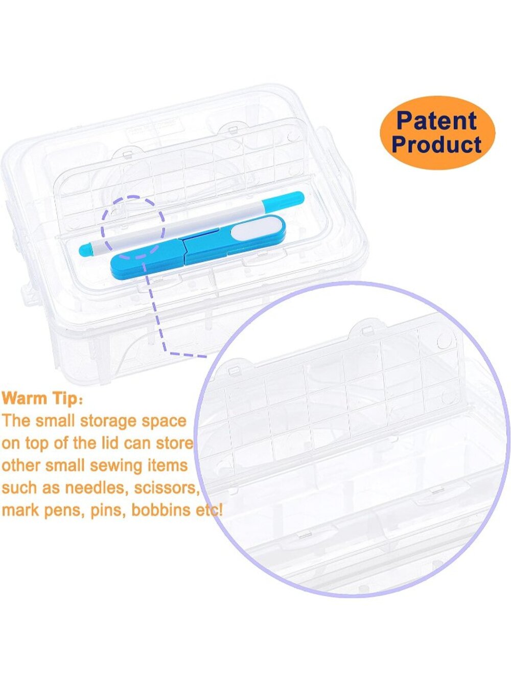 New 3 Layer Stackable Clear Storage Box Organizer - Picture 5 of 6